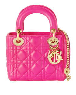 Micro Lady Dior, Leather, Pink, MA0128, S/DB, 2*